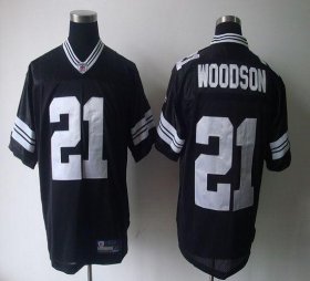 Wholesale Cheap Packers #21 Charles Woodson Black Shadow Stitched NFL Jersey