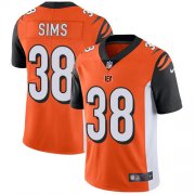 Wholesale Cheap Nike Bengals #38 LeShaun Sims Orange Alternate Men's Stitched NFL Vapor Untouchable Limited Jersey