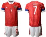 Wholesale Cheap Men 2021 European Cup Russia red home 7 Soccer Jerseys