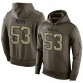 Wholesale Cheap NFL Men's Nike Green Bay Packers #53 Nick Perry Stitched Green Olive Salute To Service KO Performance Hoodie