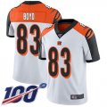 Wholesale Cheap Nike Bengals #83 Tyler Boyd White Men's Stitched NFL 100th Season Vapor Limited Jersey