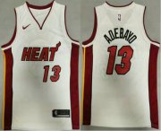 Wholesale Cheap Men's Miami Heat #13 Bam Adebayo White 2020 Nike Swingman Stitched NBA Jersey