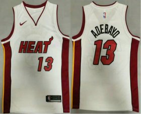 Wholesale Cheap Men\'s Miami Heat #13 Bam Adebayo White 2020 Nike Swingman Stitched NBA Jersey