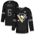 Wholesale Cheap Adidas Penguins #6 Trevor Daley Black Authentic Classic Stitched NHL Jersey