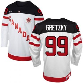 Wholesale Cheap Olympic CA. #99 Wayne Gretzky White 100th Anniversary Stitched NHL Jersey