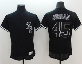 Wholesale Cheap White Sox #45 Michael Jordan Black Fashion Flexbase Authentic Collection Stitched MLB Jersey