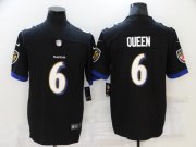 Wholesale Cheap Men's Baltimore Ravens #6 Patrick Queen Black 2021 Vapor Untouchable Stitched NFL Nike Limited Jersey