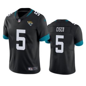 Cheap Men\'s Jacksonville Jaguars #5 Andre Cisco Black Vapor Untouchable Limited Stitched Jersey