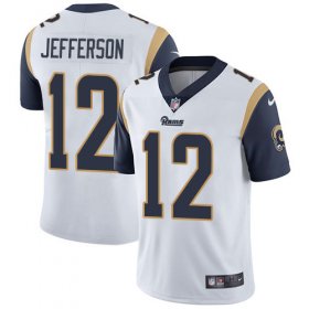 Wholesale Cheap Nike Rams #12 Van Jefferson White Men\'s Stitched NFL Vapor Untouchable Limited Jersey