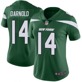 Wholesale Cheap Nike Jets #14 Sam Darnold Green Team Color Women\'s Stitched NFL Vapor Untouchable Limited Jersey