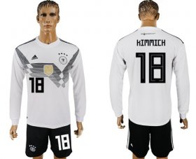 Wholesale Cheap Germany #18 Kimmich White Home Long Sleeves Soccer Country Jersey