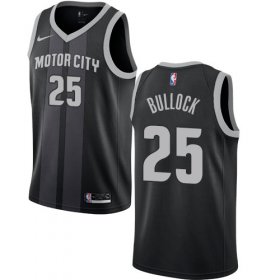 Wholesale Cheap Nike Pistons #25 Reggie Bullock Black NBA Swingman City Edition Jersey