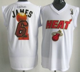 Wholesale Cheap Miami Heat #6 LeBron James 2012 NBA Champions White Jersey