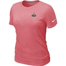 Wholesale Cheap Women\'s Nike Seattle Seahawks Super Bowl XLVIII Champions Trophy Collection Locker Room T-Shirt Pink