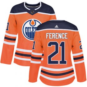 Wholesale Cheap Adidas Oilers #21 Andrew Ference Orange Home Authentic Women\'s Stitched NHL Jersey
