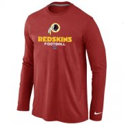 Wholesale Cheap Nike Washington Redskins Critical Victory Long Sleeve T-Shirt Red