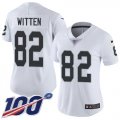 Wholesale Cheap Nike Raiders #82 Jason Witten White Women's Stitched NFL 100th Season Vapor Untouchable Limited Jersey
