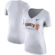 Wholesale Cheap San Francisco Giants Nike Women's Tri-Blend Practice T-Shirt White