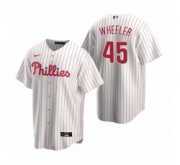 Wholesale Cheap Mens Nike Philadelphia Phillies 45 Zack Wheeler White Home Stitched Baseball Jersey