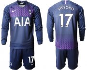 Wholesale Cheap Tottenham Hotspur #17 Sissoko Away Long Sleeves Soccer Club Jersey