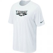 Wholesale Cheap Nike Philadelphia Eagles Authentic Logo NFL T-Shirt White