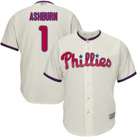 Wholesale Cheap Phillies #1 Richie Ashburn Cream Cool Base Stitched Youth MLB Jersey