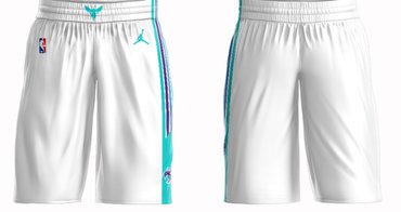 Wholesale Cheap Men's Jordan Brand White Charlotte Hornets Icon Swingman Basketball Shorts