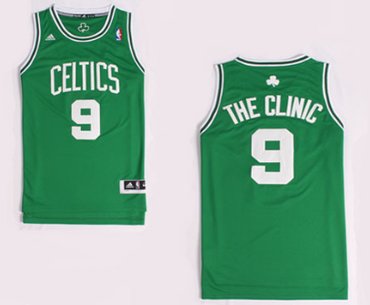 Wholesale Cheap Boston Celtics #9 The Clinic Nickname Green Swingman Jersey