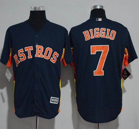 Wholesale Cheap Astros #7 Craig Biggio Navy Blue New Cool Base Stitched MLB Jersey