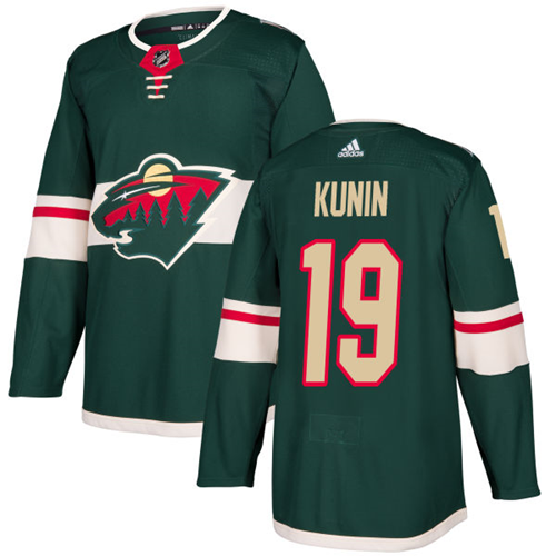 Wholesale Cheap Adidas Wild #19 Luke Kunin Green Home Authentic Stitched NHL Jersey