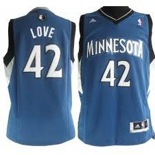 Wholesale Cheap Minnesota Timberwolves #42 Kevin Love Revolution 30 Swingman Blue Jersey