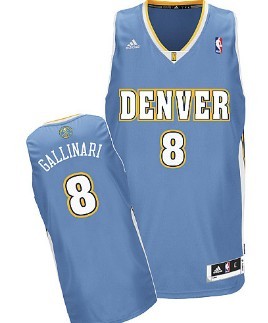 Wholesale Cheap Denver Nuggets #8 Danilo Gallinari Light Blue Swingman Jersey