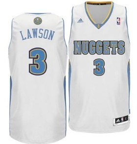 Wholesale Cheap Denver Nuggets #3 Ty Lawson White Swingman Jersey