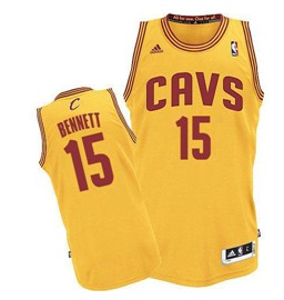 Wholesale Cheap Cleveland Cavaliers #15 Anthony Bennett Yellow Swingman Jersey