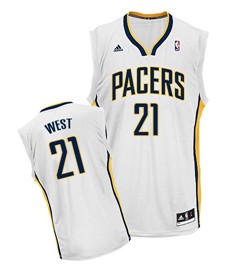 Wholesale Cheap Indiana Pacers #21 David West White Swingman Jersey