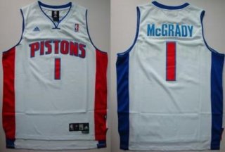 Wholesale Cheap Men's Detroit Pistons 1 Tracy McGrady White Jersey