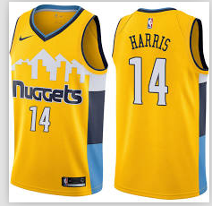 Wholesale Cheap Nike Denver Nuggets #14 Gary Harris Yellow NBA Swingman Statement Edition Jersey