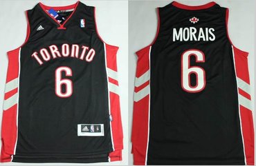 Wholesale Cheap Toronto Raptors #6 Carlos Morais Revolution 30 Swingman Black Jersey