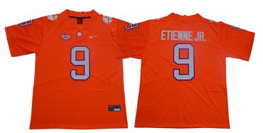 Wholesale Cheap Men's Nike Clemson Tigers #9 Travis Etienne Jr Orange Team Color 2019 New Limited Football Jersey