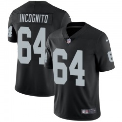 Wholesale Cheap Men\'s Las Vegas Raiders #64 Richie Incognito Limited Black Team Color Vapor Untouchable Jersey