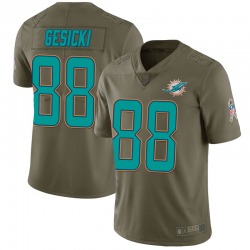 Wholesale Cheap Men\'s Miami Dolphins #88 Mike Gesicki Limited Green 2017 Salute to Service Jersey