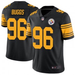 Wholesale Cheap Men\'s Pittsburgh Steelers #96 Isaiah Buggs Limited Black Color Rush Jersey