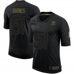 Wholesale Cheap Men\'s Green Bay Packers #51 Krys Barnes Limited Black 2020 Salute To Service Jersey