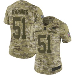 Wholesale Cheap Women\'s Green Bay Packers #51 Krys Barnes Limited Camo 2018 Salute to Service Jersey
