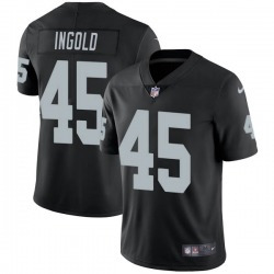 Wholesale Cheap Men\'s Las Vegas Raiders #45 Alec Ingold Limited Black Team Color Vapor Untouchable Jersey