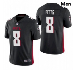 Wholesale Cheap Men Atlanta Falcons #8 Kyle Pitts Black 2021 Draft Jersey
