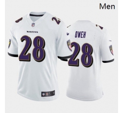 Wholesale Cheap Men Baltimore Ravens #28 Jayson Oweh Purple White Black 2021 Draft Jersey