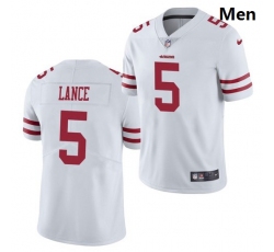 Wholesale Cheap Men San Francisco 49ers #5 Trey Lance Jersey White 2021 Limited Football