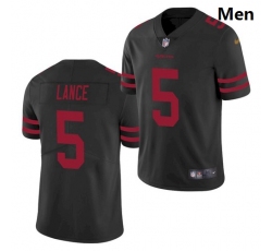 Wholesale Cheap Men San Francisco 49ers #5 Trey Lance Jersey Black 2021 Limited Football