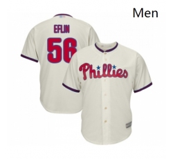 Wholesale Cheap Mens Philadelphia Phillies 56 Zach Eflin Replica Cream Alternate Cool Base Baseball Jersey